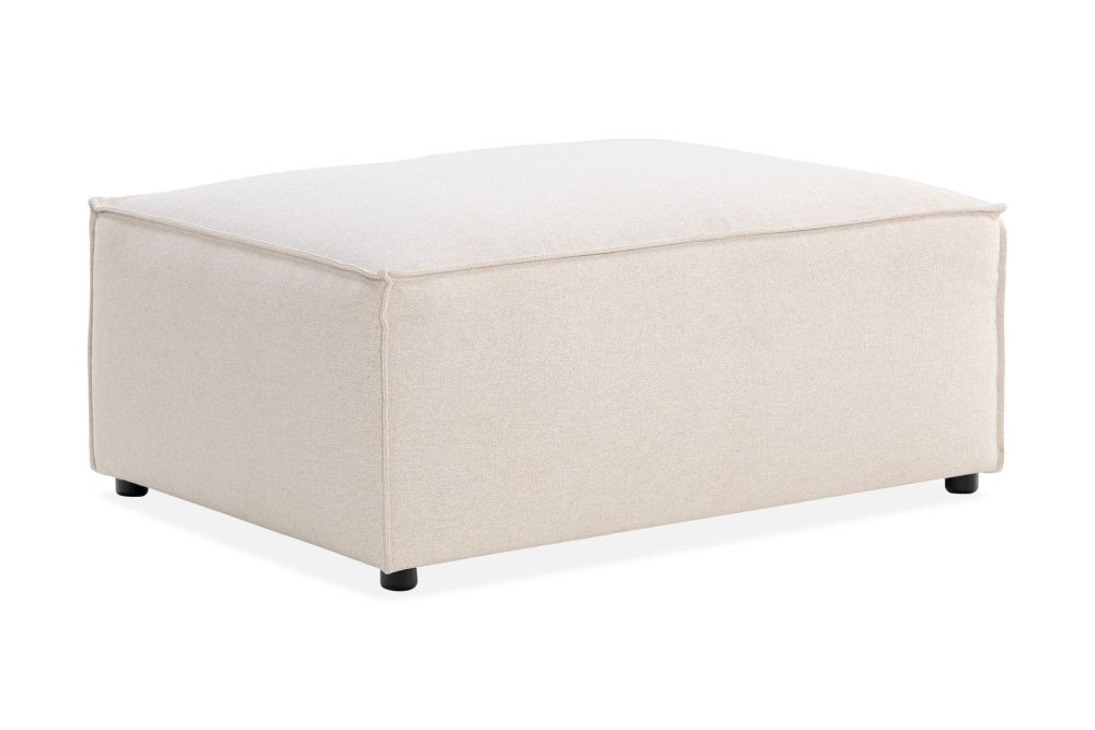 Cubo 1-sits Rektangulär Fotpallsmodul i Tyg 80 cm bred