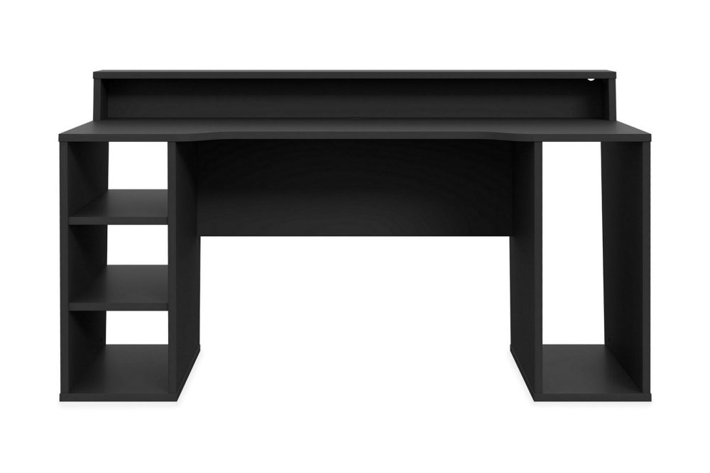 Bays Gaming Skrivbord 160 cm med Förvaring 2 Hyllor