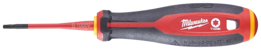 Milwaukee Tri-Lobe VDE Skruvmejsel 3-sidigt antirullhandtag T15 x 75 mm
