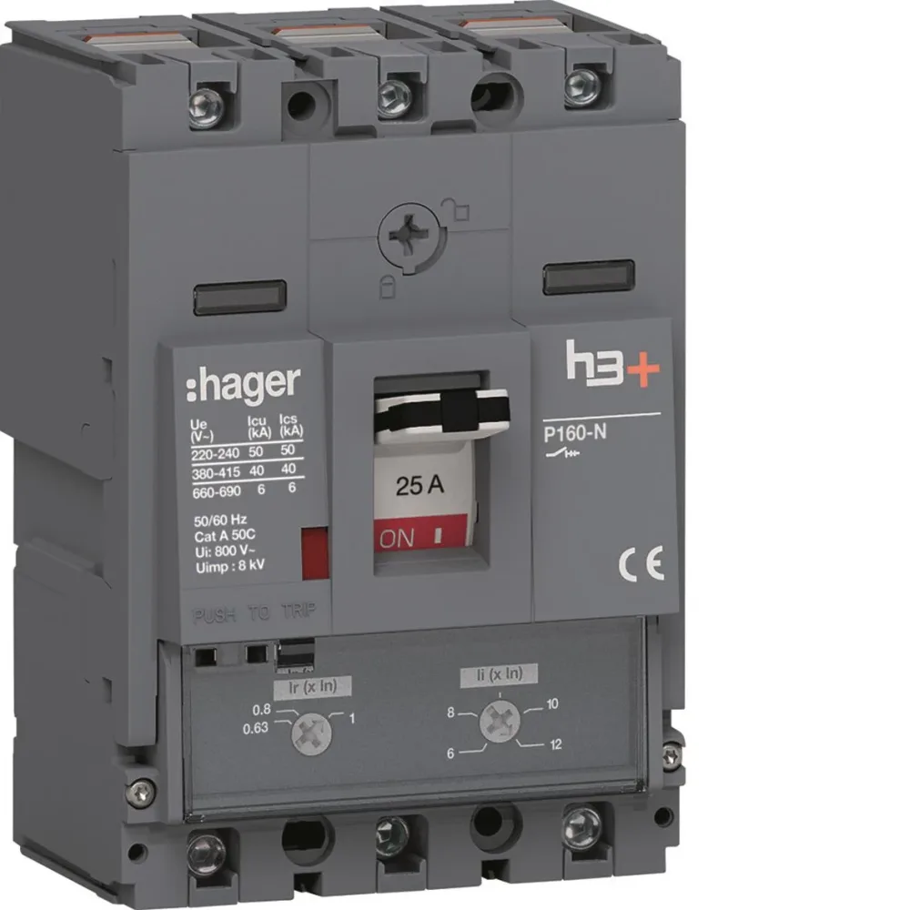 Hager HNS025DC Effektbrytare H3+, 40kA
