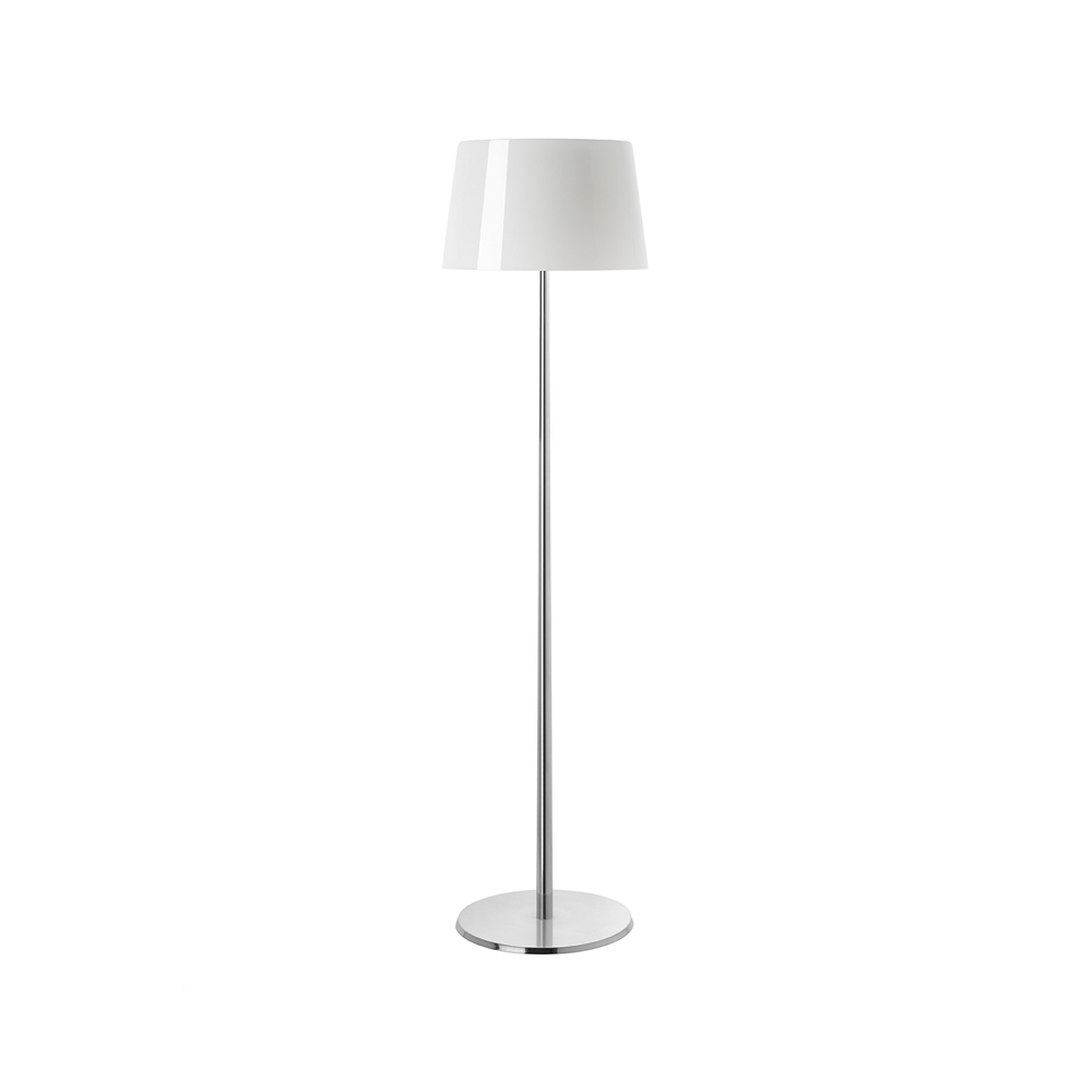 Lumiere XXL golvlampa, vit, munblåst glas, aluminium