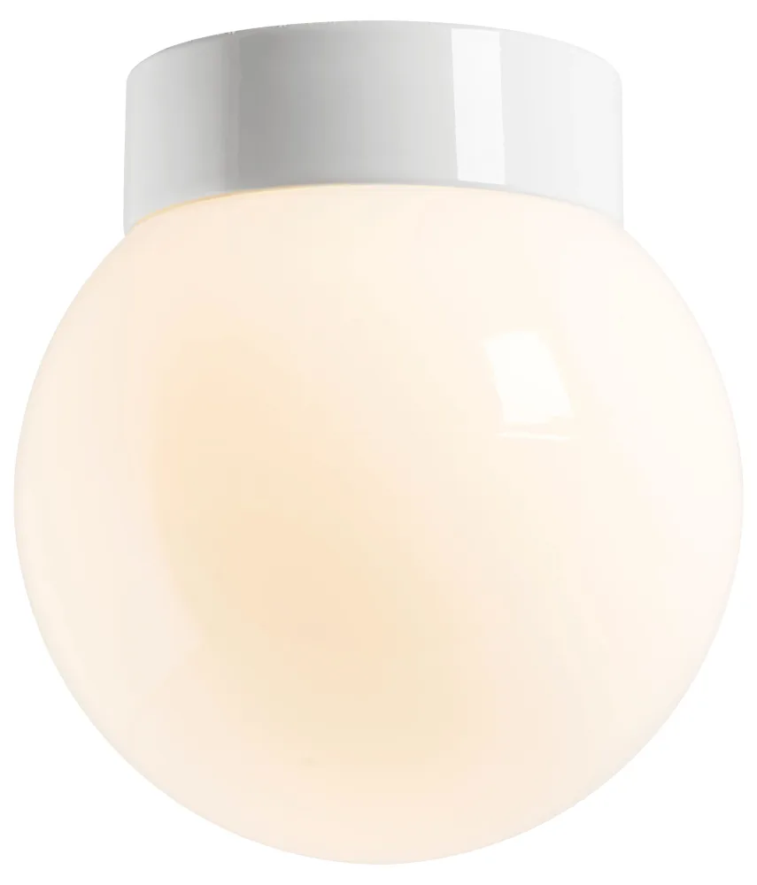 Ifö CLASSIC GLOBE 200 Takarmatur rak, IP44, E27 Matt svart