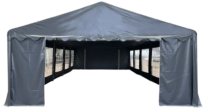 Partytält PVC 5 x 10 meter - Grå