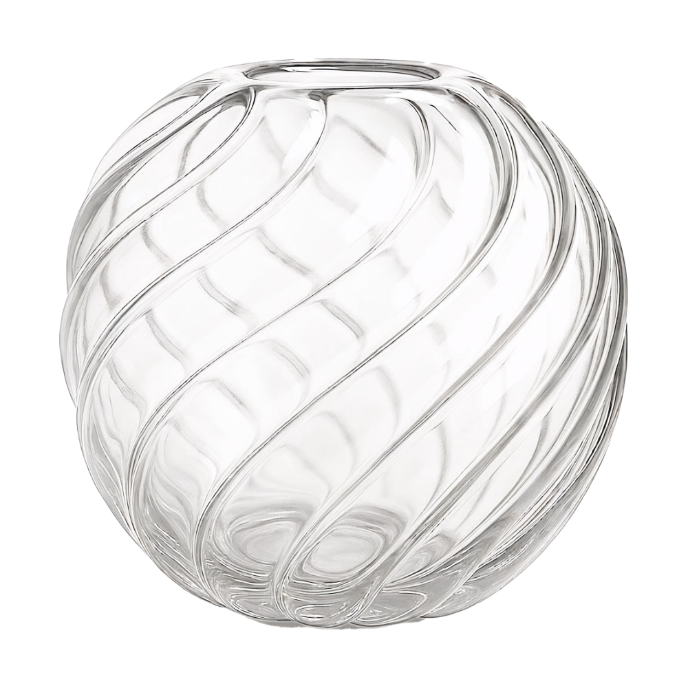 Twist ball vas Ø20x19 cm, Clear