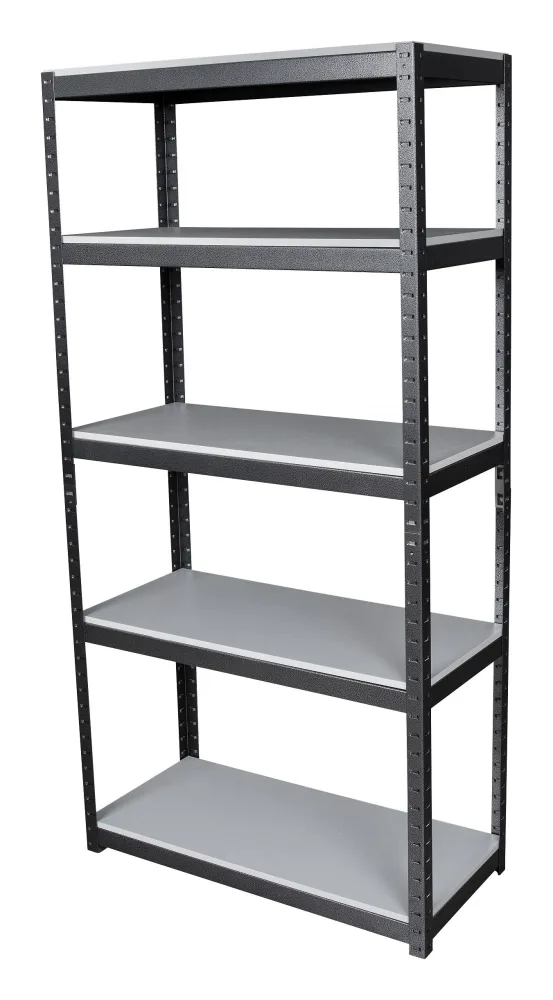 PELA 513043 Hylla i metall, 500 kg, 5 plan, grå