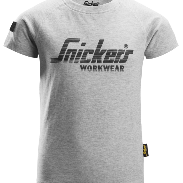 T-SHIRT SNICKERS WORKWEAR LOGO JUNIOR GRÅMELERAD, STL 134/140