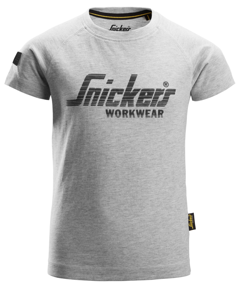 T-SHIRT SNICKERS WORKWEAR LOGO JUNIOR GRÅMELERAD, STL 134/140