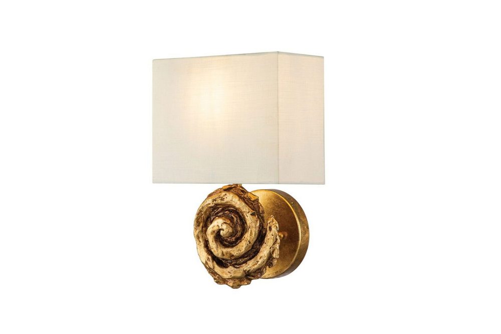 Vägglampa Flambeau Swirl Guld Blad