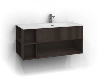 TVÄTTSTÄLLSSKÅP SVEDBERGS EPOS RAND BRUN ASK 1LÅD ÖPP PUSH 100X45,3X45CM HÖ
