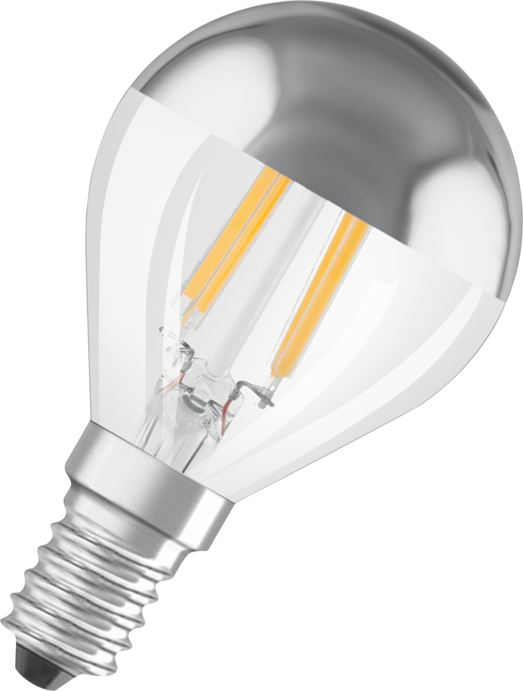 LED-LAMPA OSRAM KLOT (34) E14 SILVER TOPPFÖRSPEGLAD CL P 4W