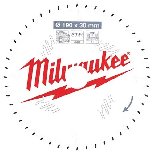 Milwaukee CSB P W Sågklinga 190x2,1x30 mm, 48T