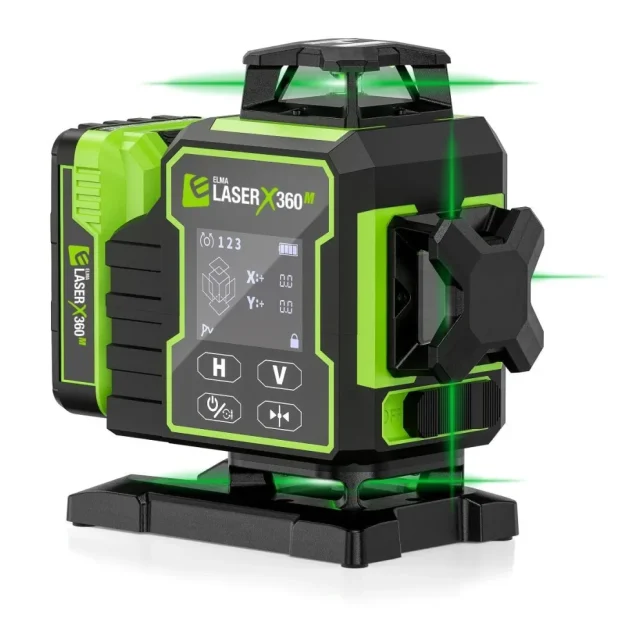 Elma X360-M Rotationslaser med batteri och tillbehör
