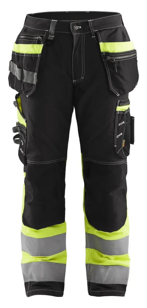 Blåkläder 179413709933C60 Varselbyxa med stretch, svart/varselgul Stl C60 - Bild 2