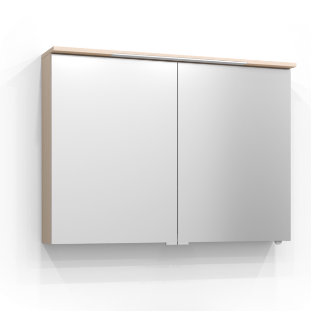 SPEGELSKÅP SVEDBERGS SKURU VIT ASK LED EL 2HYLL TVLJ 101X72,5X19CM