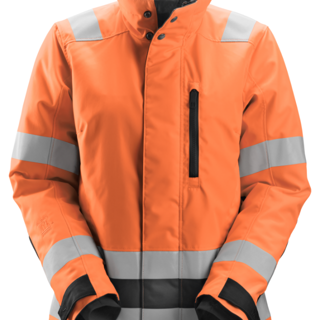 DAMJACKA SNICKERS WORKWEAR 37.5 HV KL2/3, ORANGE/SVART STL M R
