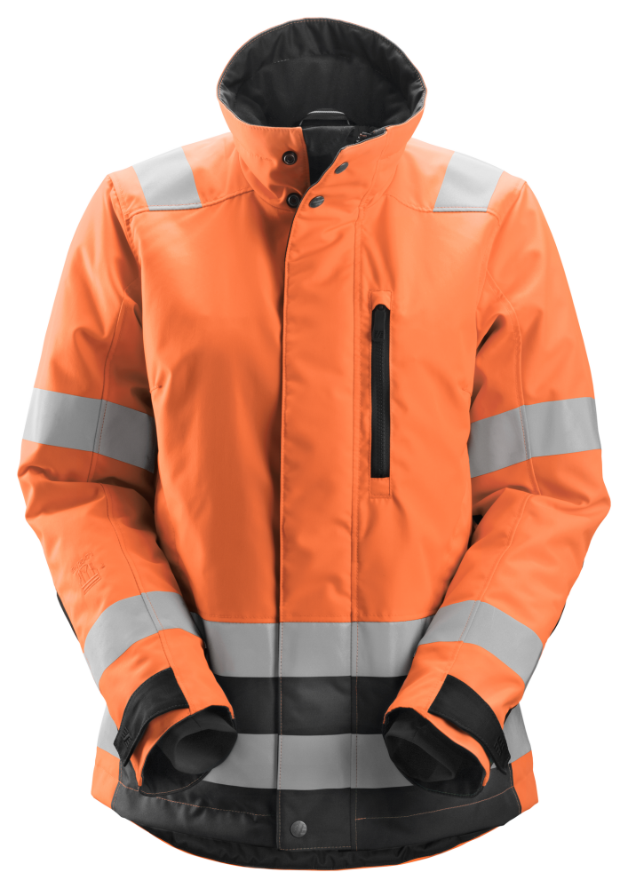DAMJACKA SNICKERS WORKWEAR 37.5 HV KL2/3, ORANGE/SVART STL M R