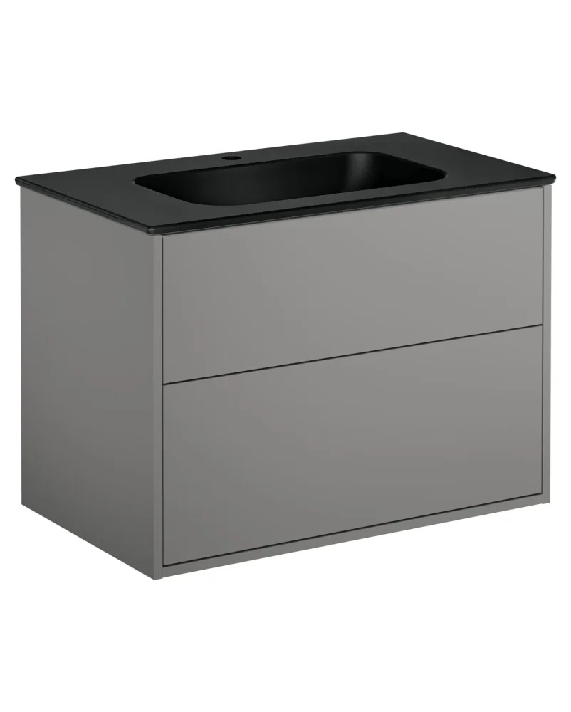 Gustavsberg Artic GB71ACVU10TM381 Kommodpaket vit/mattsvart, 100 cm, 1 blandarhål Vit/mattsvart