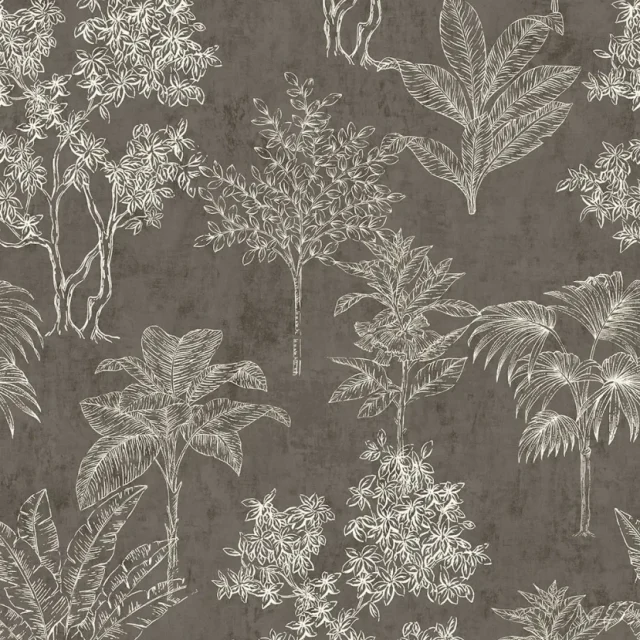 Fiona Walldesign Grace 36105 Tapet Tropical Forest Vit/grå