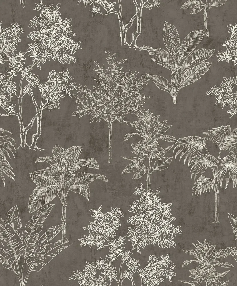 Fiona Walldesign Grace 36105 Tapet Tropical Forest Vit/grå