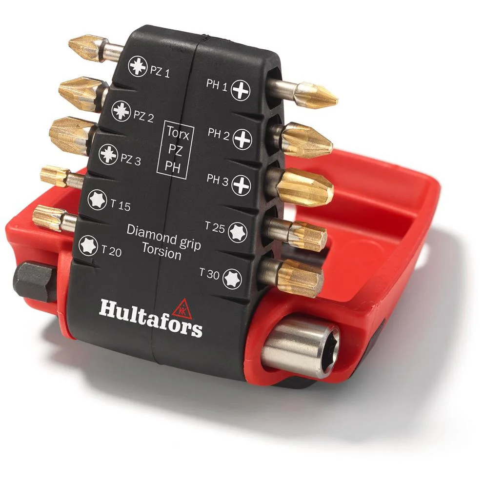 Hultafors TDB Torx/PZ/PH Bits 10 st, med bitshållare