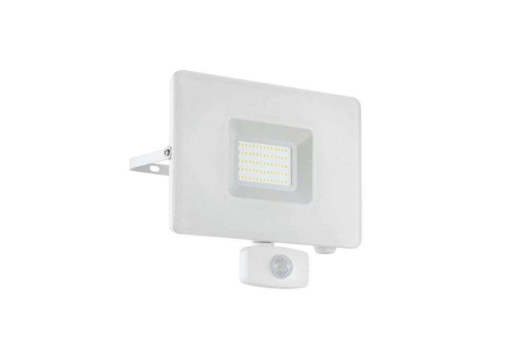 Väggstrålkastare Utebelysning Eglo Faedo 3 med Sensor 50W, Vit