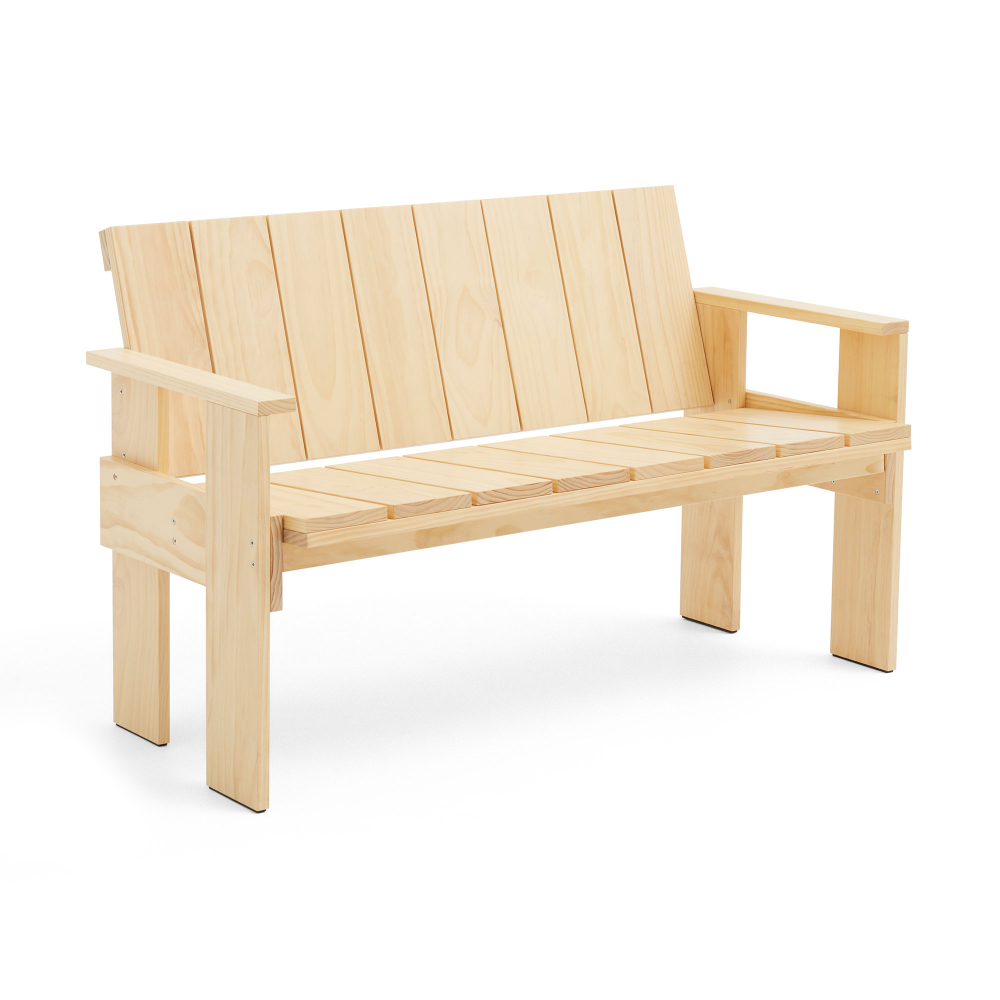 Crate Dining Bench bänk lackad furu, Klar