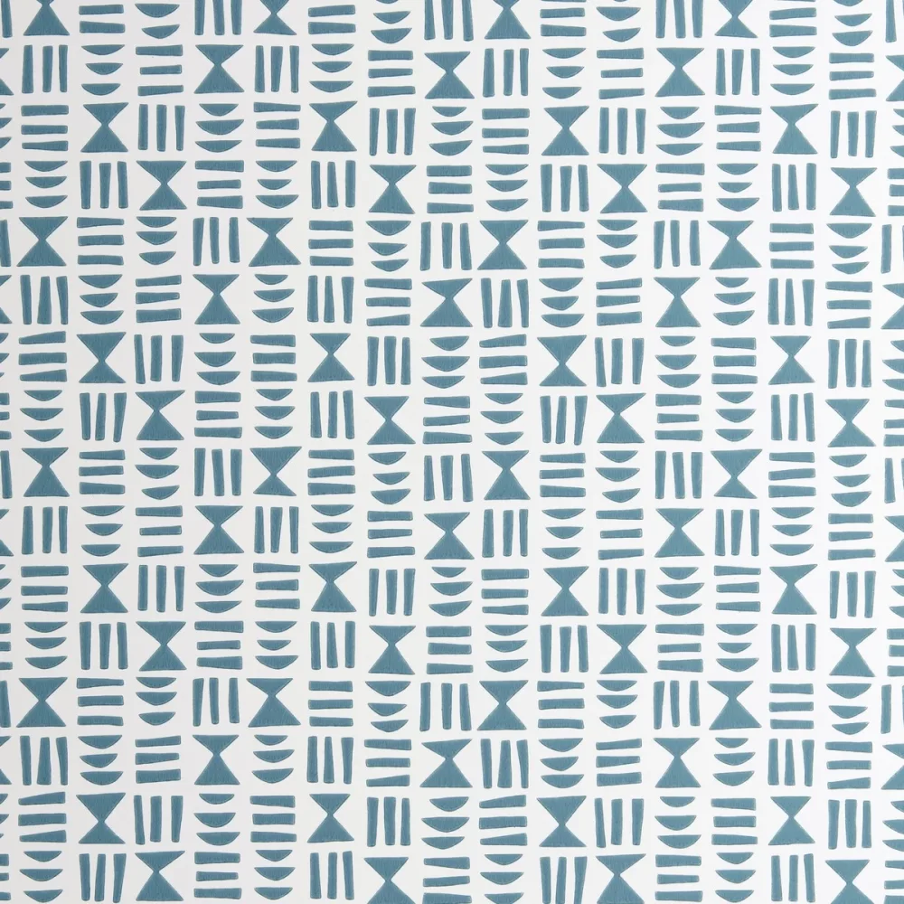 Kinfolk Heiroglyph Denim Misp1245 Vit Tapet - Midbec | Stuvbutiken