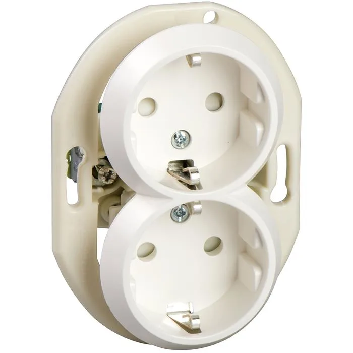 Schneider Electric Renova WDE011122 Vägguttag utan ram, jordat, 2-vägs