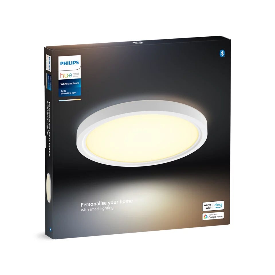Kjøp Philips Hue Taklampe tento HUE, WA, rund, 30 cm, 16,6W, hvit