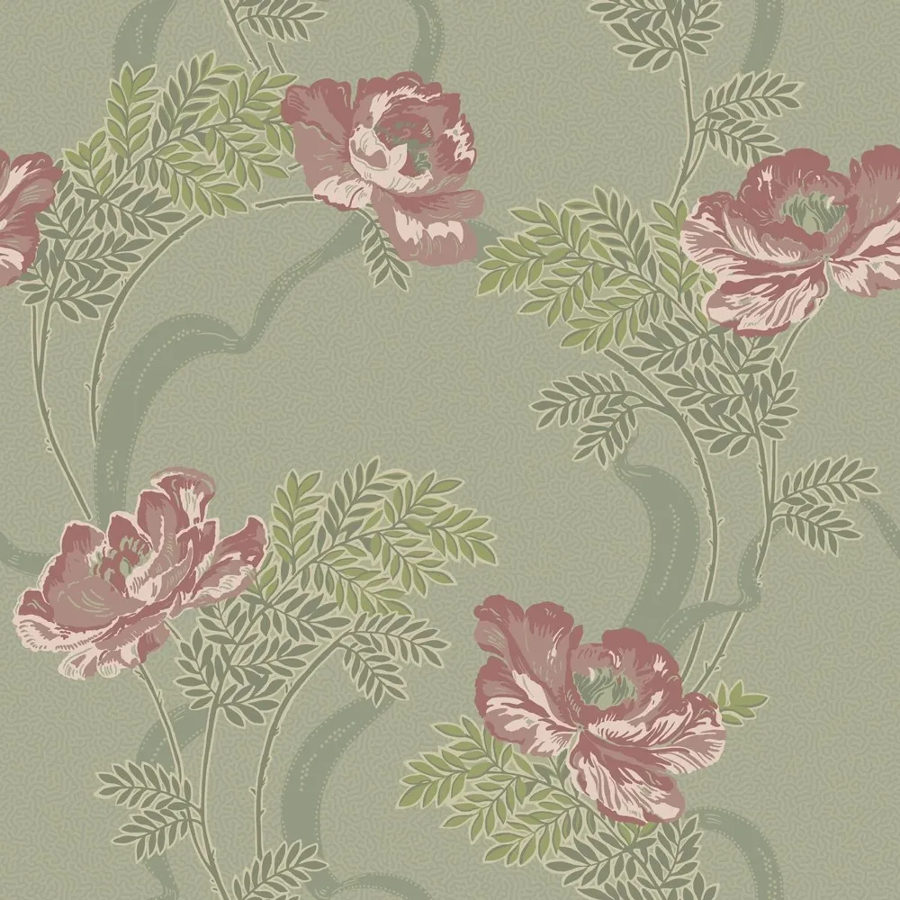 Duro Ovansjö 521-02 Tapet Gammelsvenska Klassiker 1850-1950 Grön - Bild 2