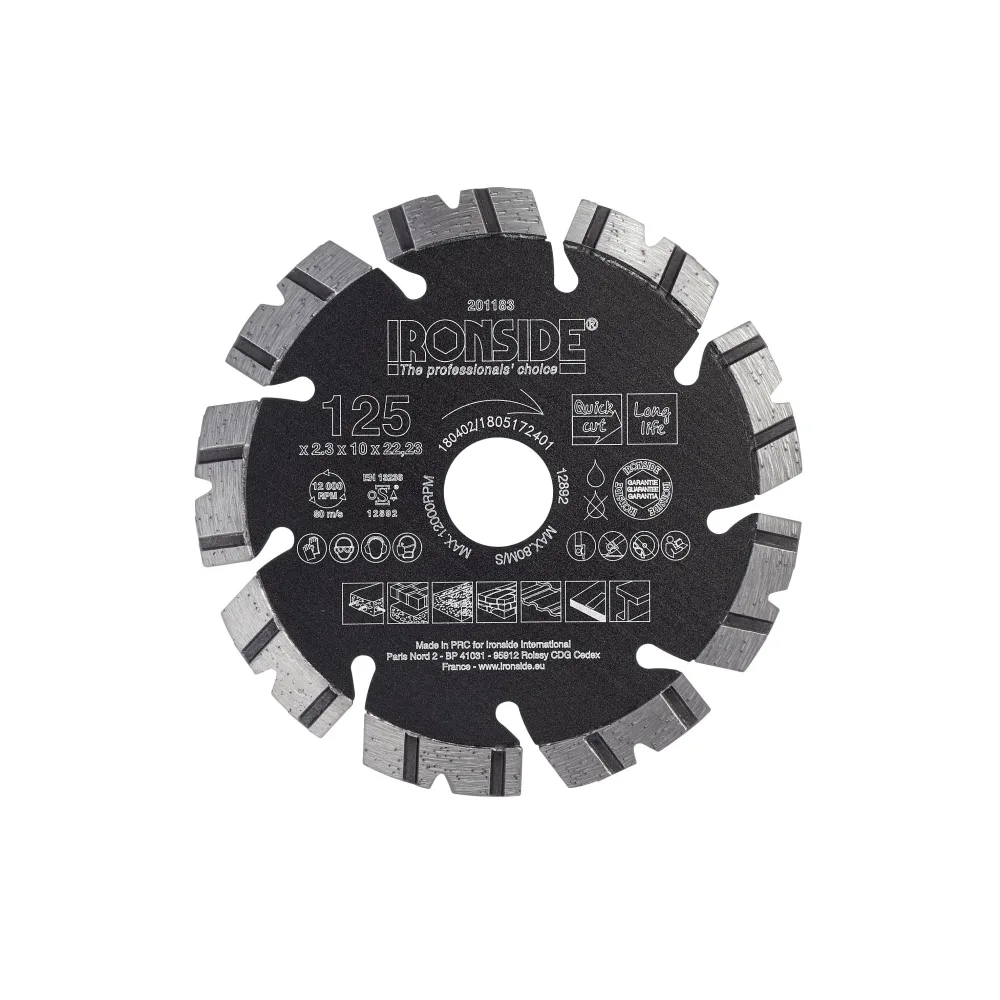 Ironside 201183 Diamantkapskiva 125 x 22,23 x 2,3 x 10 mm