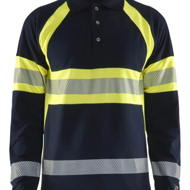 Blåkläder 3438174189334XL Piketröja varsel, marinblå/gul 4XL