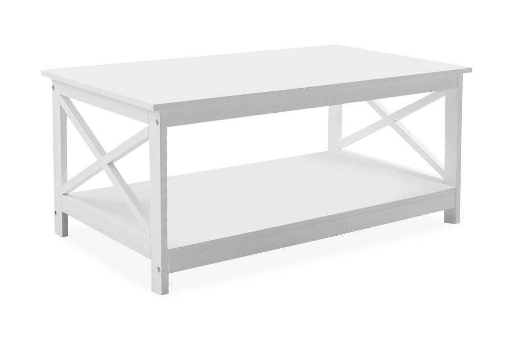 Fostia Soffbord 100 cm med Förvaring Hylla