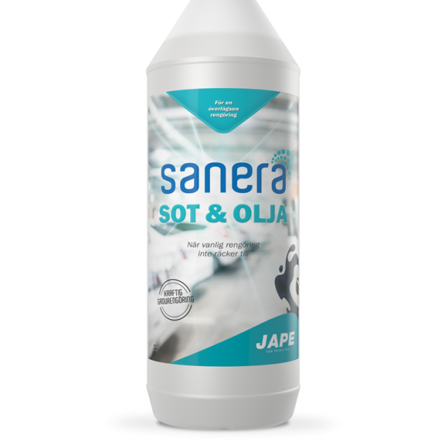 RENGÖRINGSMEDEL JAPE SANERA, SOT&OLJA 1L