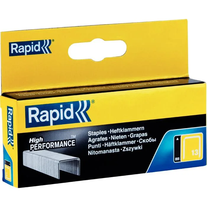 Rapid Nr 13 Häftklammer galvaniserat stål, 2500-pack 14 mm