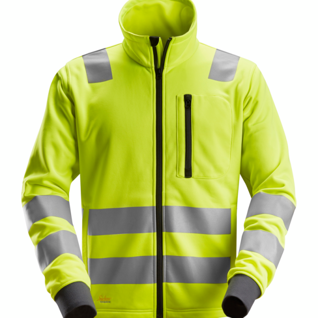 FLEECEJACKA SNICKERS WORKWEAR AW KL2/KL3 XXL, VARSELGUL STL XXL