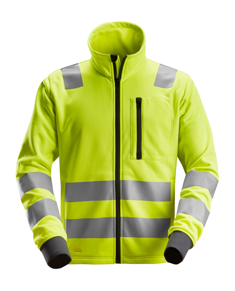 FLEECEJACKA SNICKERS WORKWEAR AW KL2/KL3 XXL, VARSELGUL STL XXL