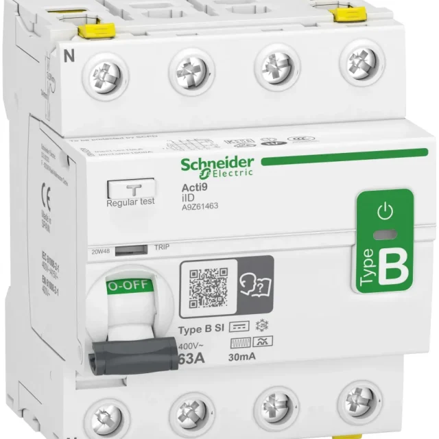 Schneider Electric Acti9 iID Jordfelsbrytare B-SI, 4-polig 40A, 500mA