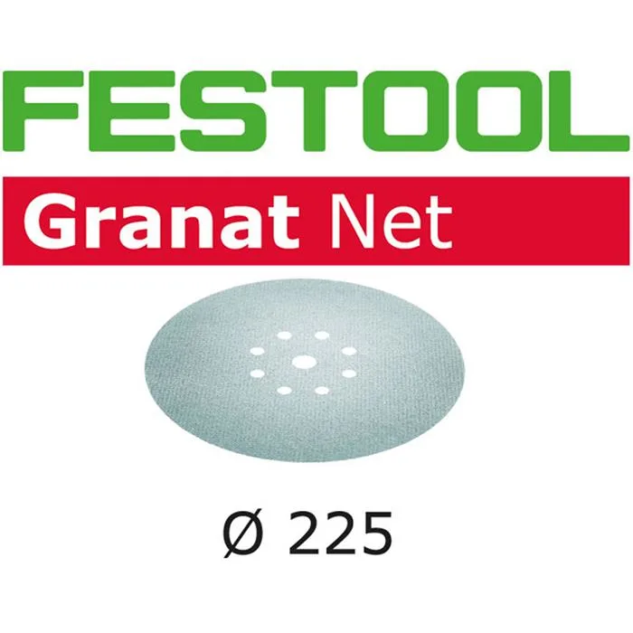 Festool STF D225 GR NET Nätslippapper 225mm, 8-hålat, 25-pack P80