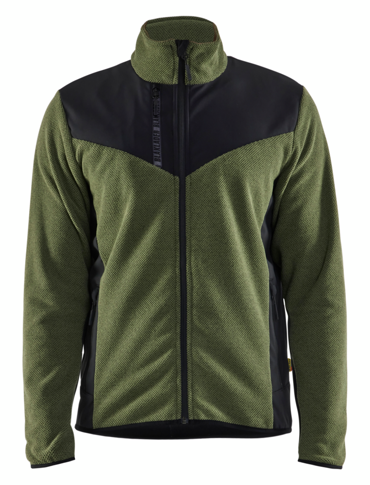 JACKA BLÅKLÄDER 5942 2536 STICKAD SOFT SHELL HÖSTGRÖN/SVART L