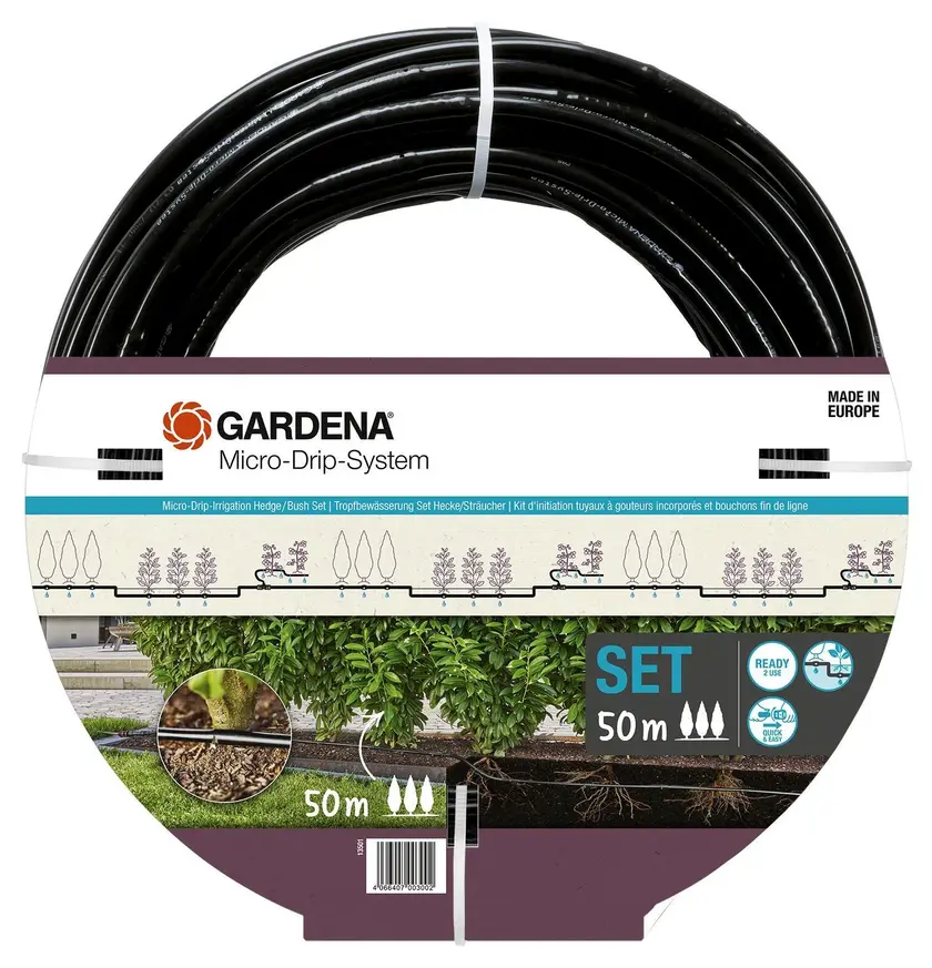 Micro-Drip Gardena Startset Buskar/Häckar - 50m