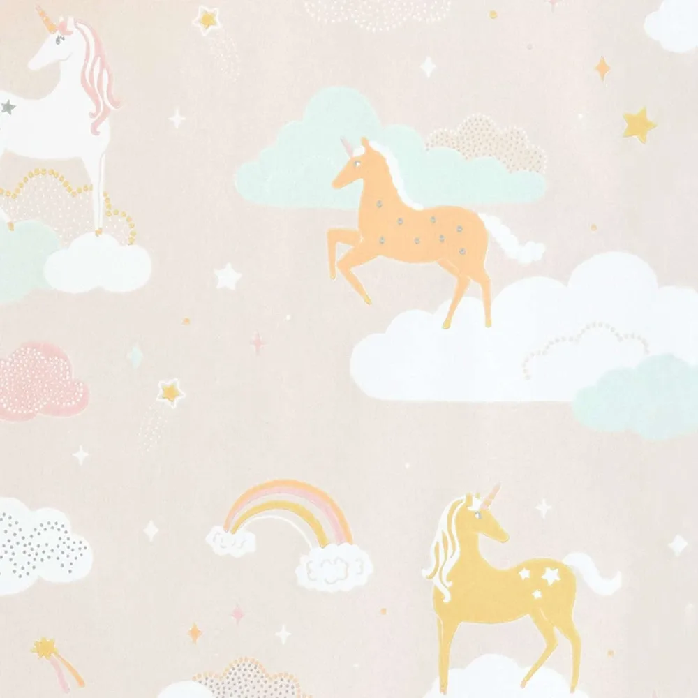 Wish Upon Your Dreams Rainbow Treasures 129-03 Rosa Tapet | Stuvbutiken