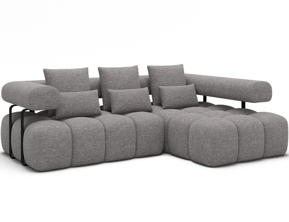 Levvi 3-sits Bubblig Bäddsoffa med Divan Höger