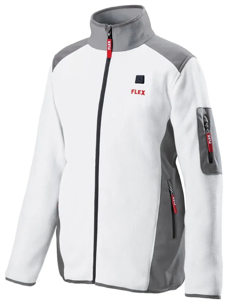 Flex TFH Värmejacka vit, fleece, utan batteri och laddare S