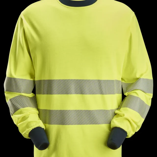Snickers Workwear 2461-6695 T-shirt varsel, gul/marinblå L