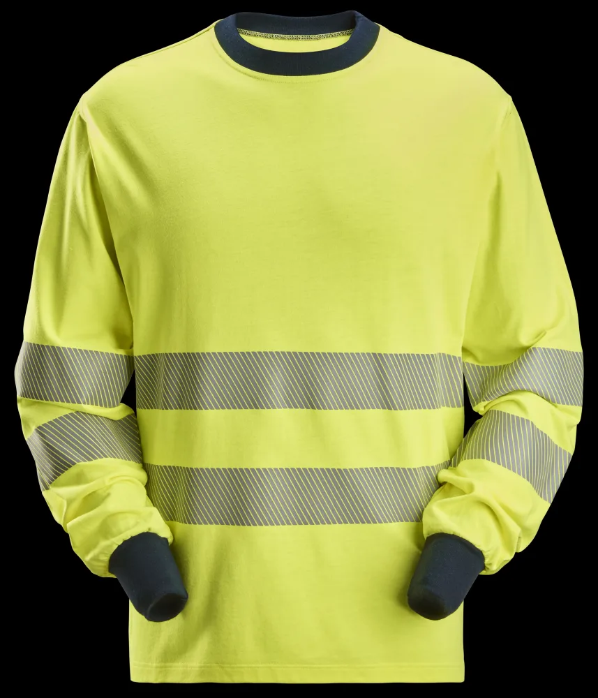 Snickers Workwear 2461-6695 T-shirt varsel, gul/marinblå L