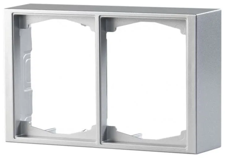 ABB Impressivo Förhöjningsram 2-vägs, aluminium 4-fack - Bild 2