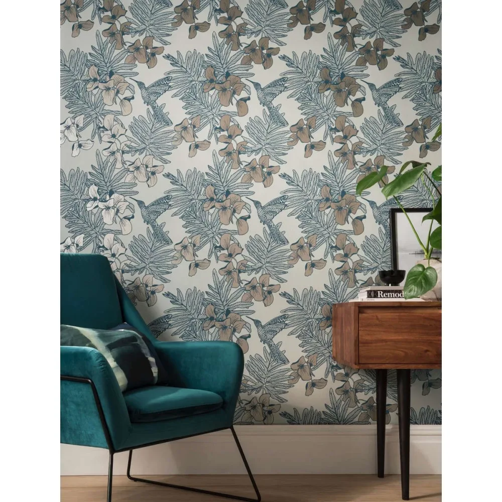 Aurora Hummingbird 1804-117-02 Beige Tapet | Stuvbutiken - Bild 3