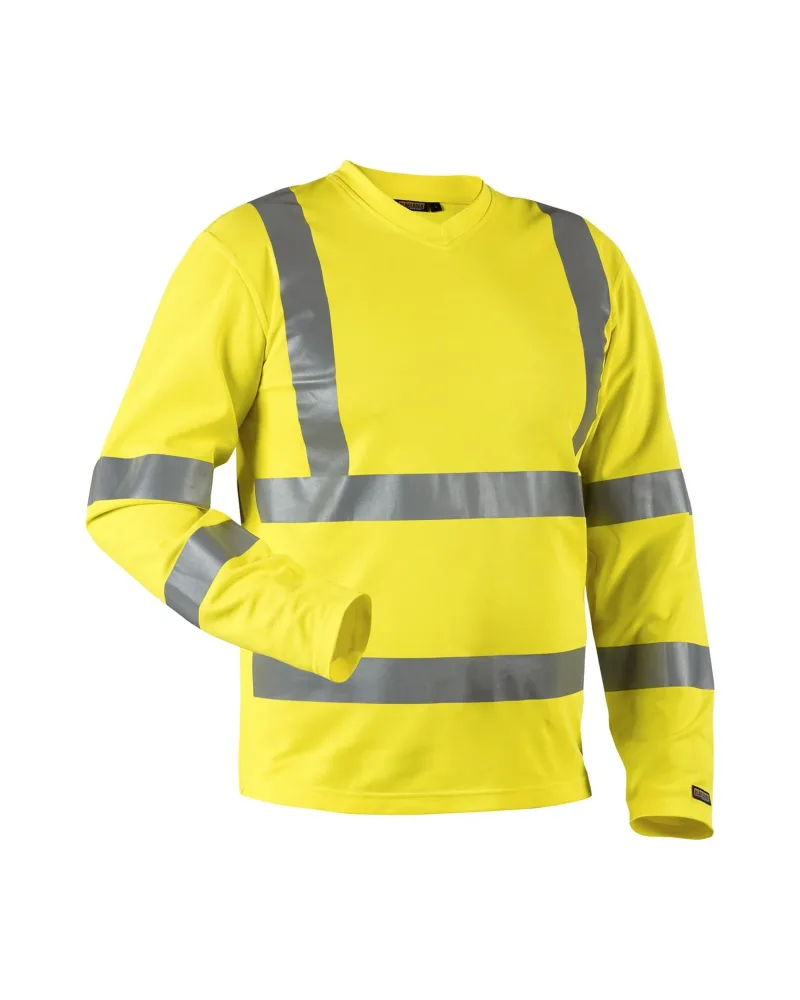 Blåkläder 338110703300XS T-shirt med lång ärm, varselgul, UV-skyddad Stl XS