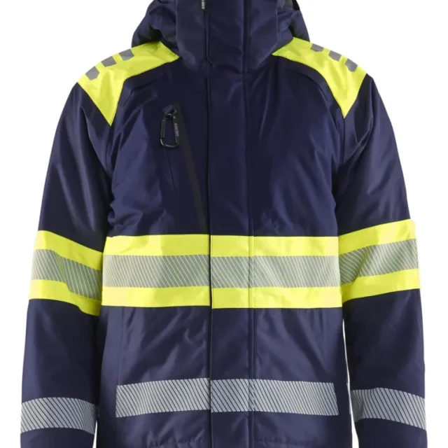 Blåkläder 448019778933L Vinterjacka varsel, marinblå/gul L